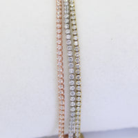 Tri Color 925 Tennis Bracelet