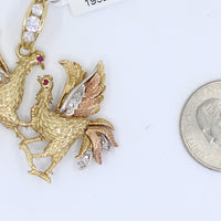 Charms Gallos Peleando Tri Color
