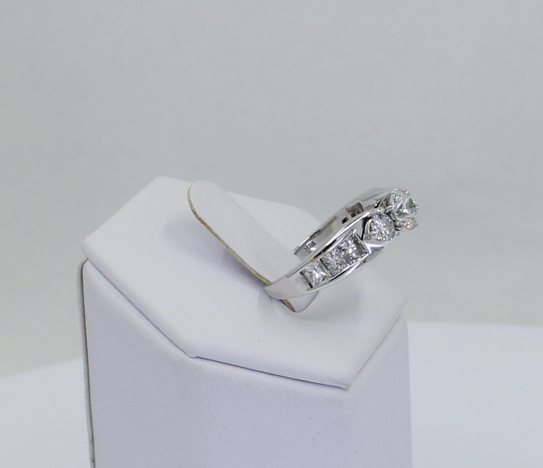 Three Stone & Princess Ring