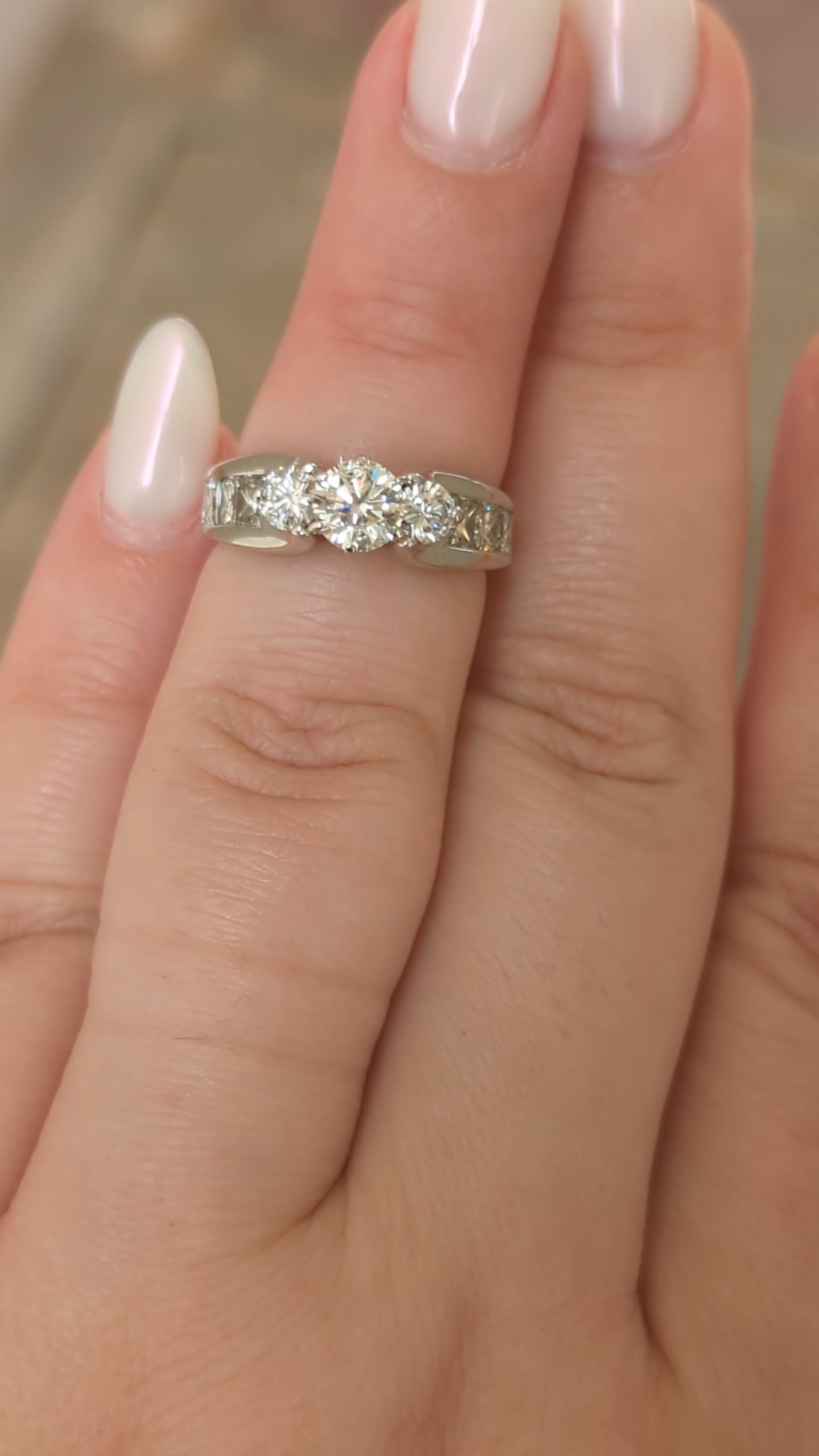 Three Stone & Princess Ring
