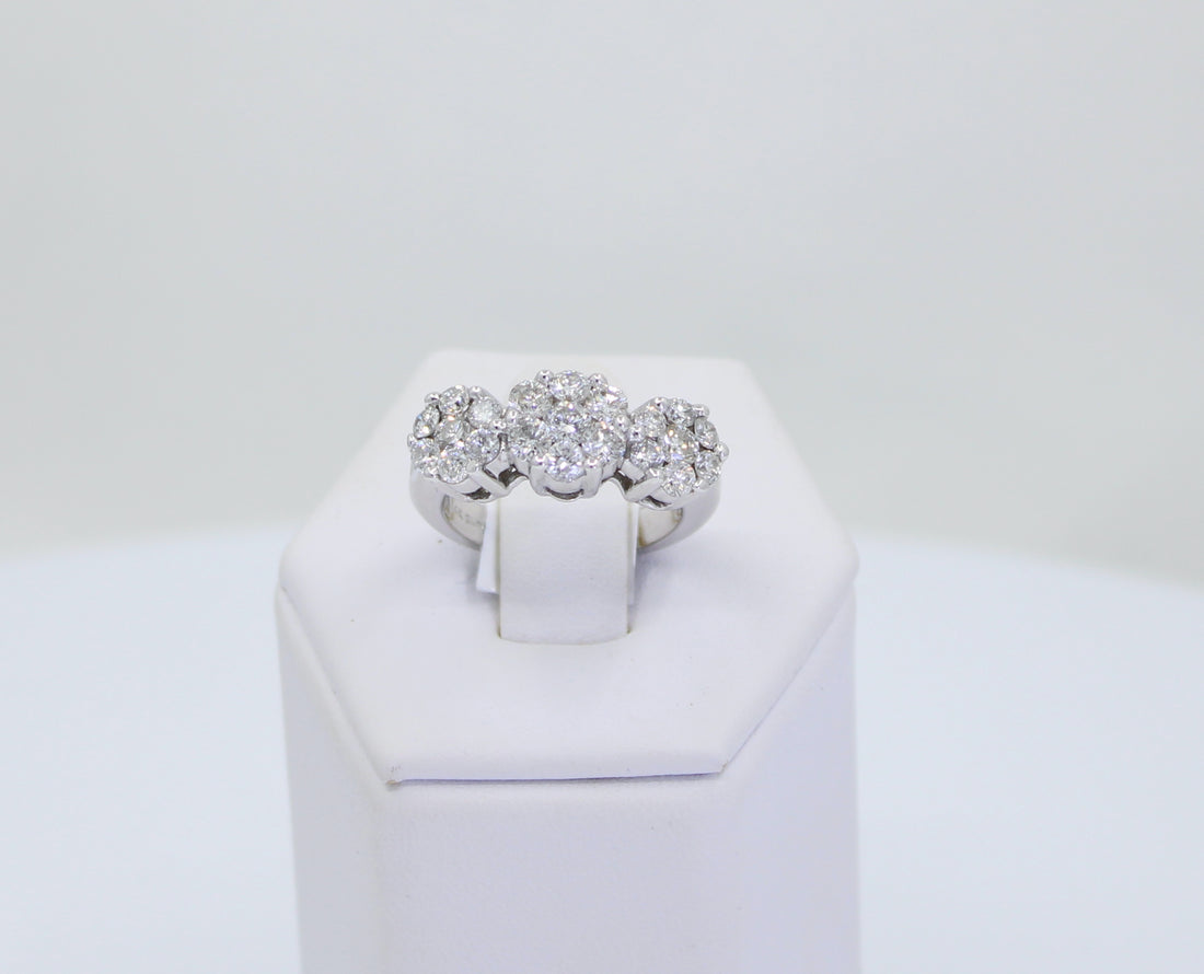 Sortija Set Flowery Diamond 14kt