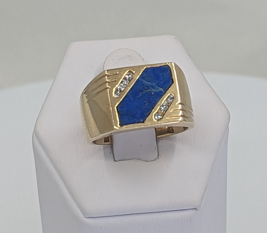Anillo Lapislazuli y Brillantes