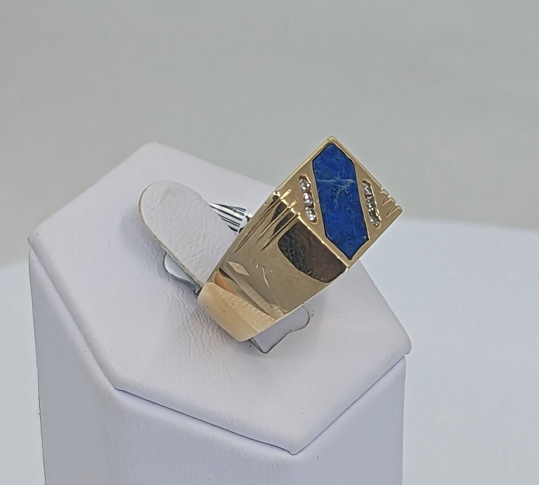 Anillo Lapislazuli y Brillantes