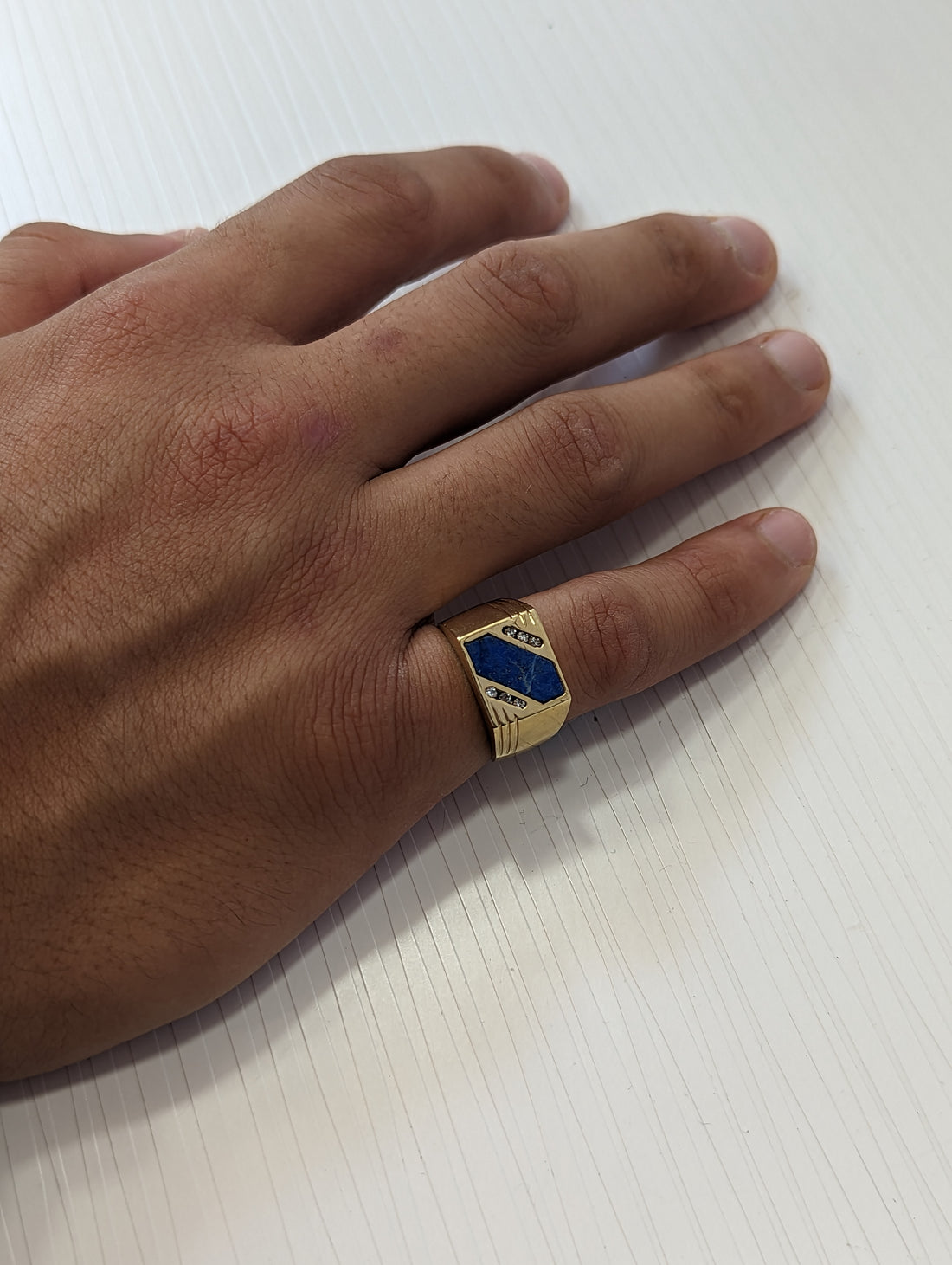 Anillo Lapislazuli y Brillantes
