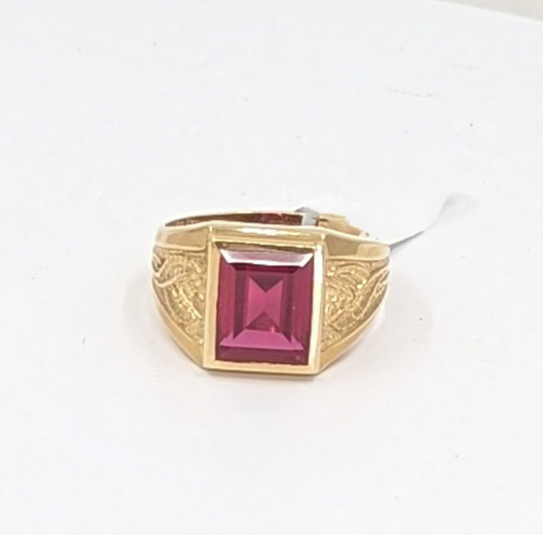 Sortija de Hombre Piedra Roja