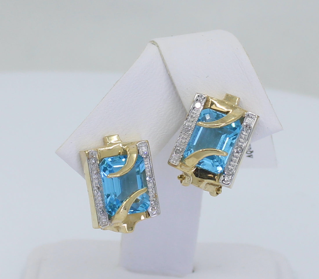 Iris Aquamarina Aretes