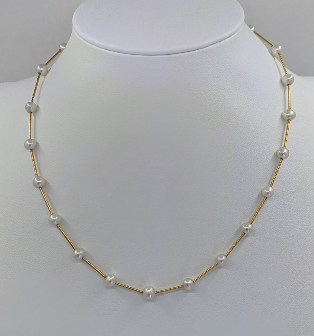 Collar Perla con Links en Oro