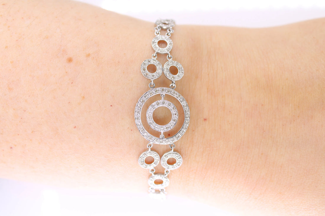 Circle Set Tennis Bracelet