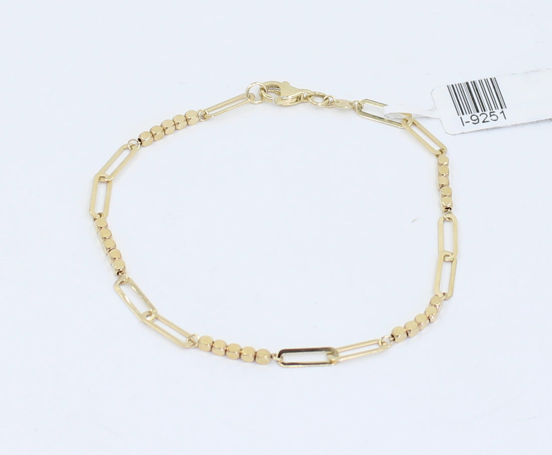 Fancy Paper Clip Bracelet