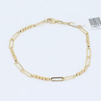 Fancy Paper Clip Bracelet
