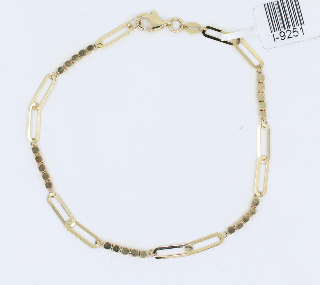 Fancy Paper Clip Bracelet