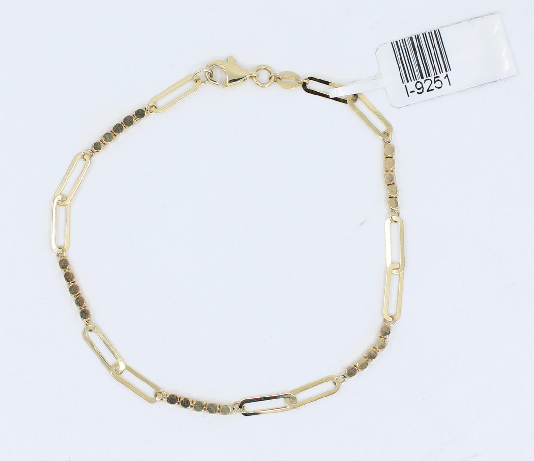 Fancy Paper Clip Bracelet