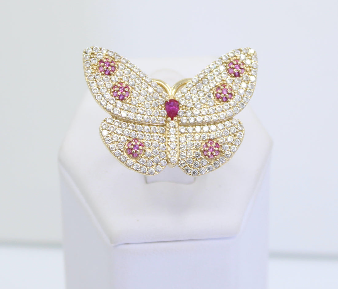 Pink Mariposa Ring