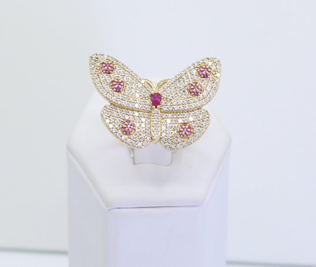 Pink Mariposa Ring