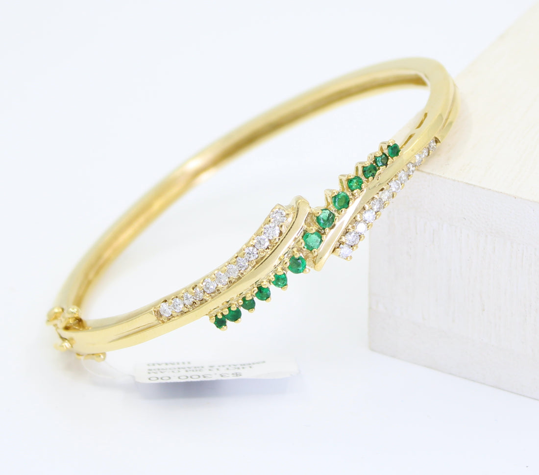 Bangle Esmeralda & Diamantes