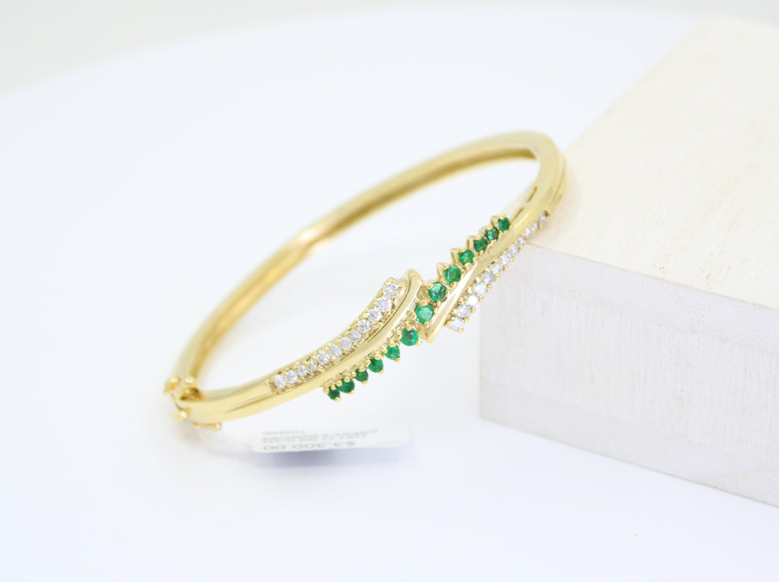 Bangle Esmeralda & Diamantes