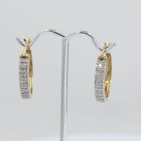 Diamond Hoops Baguette