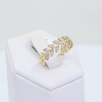 Aro 10kt Diamond Feather