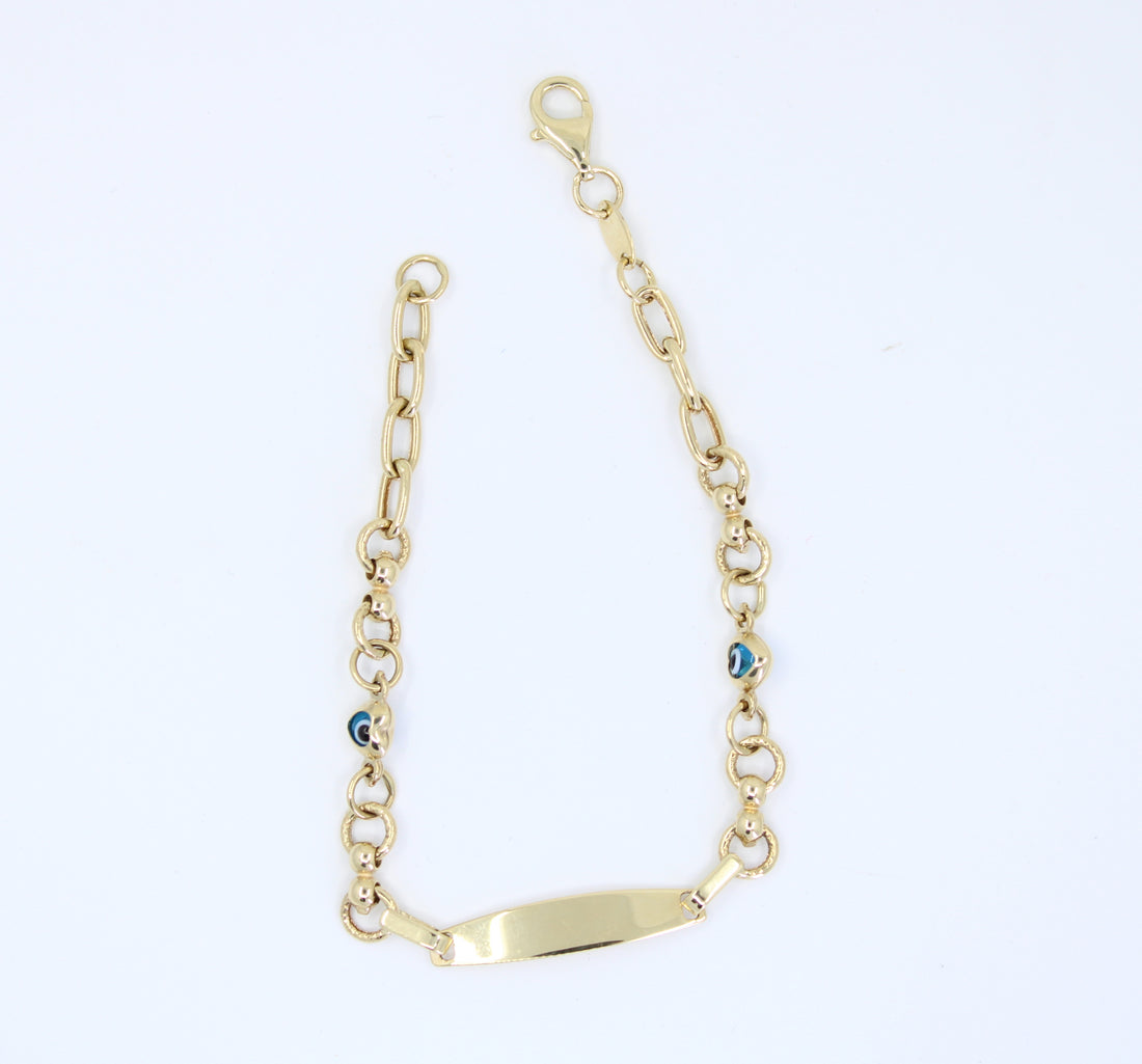 Baby Valentino 14kt Ojito Azul