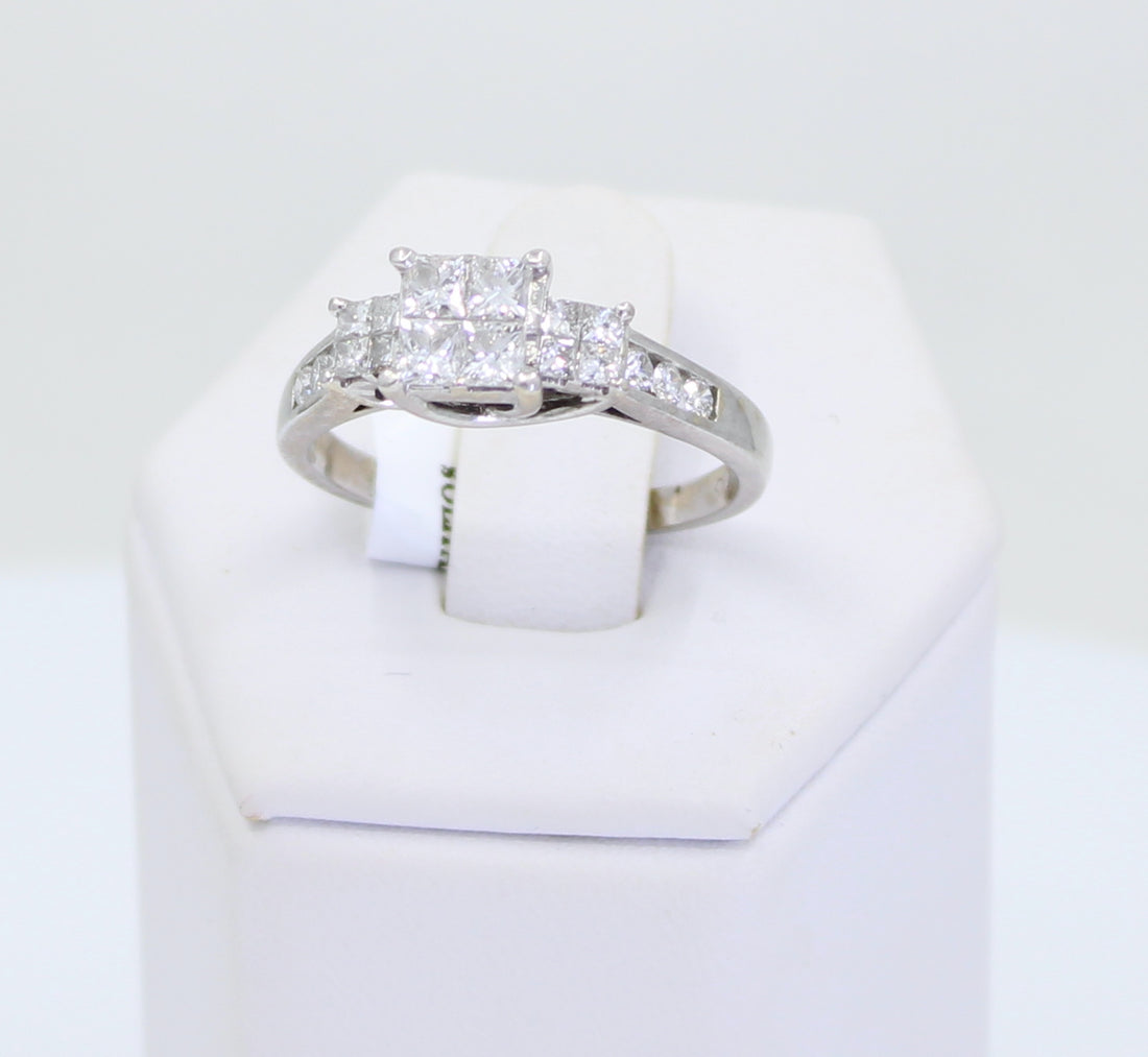 Princess Cut Cluster Ring