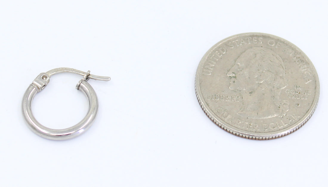 Mini Hoops Oro blanco