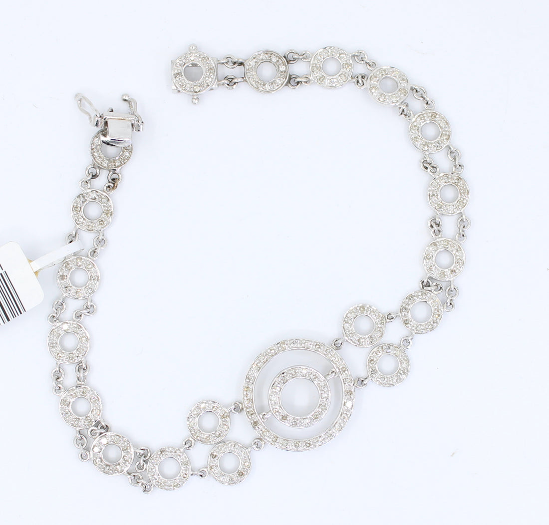Circle Set Tennis Bracelet
