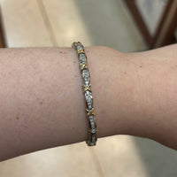 Gold X Tennis Bracelet