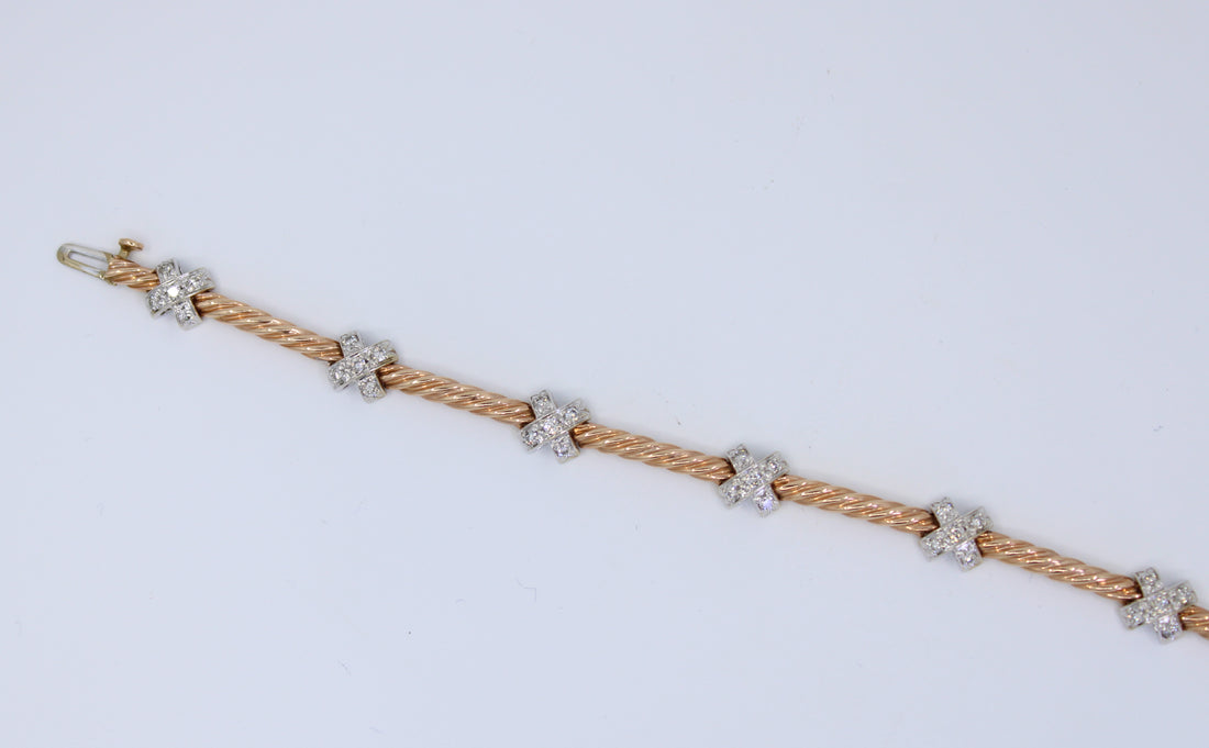 Pulsera Links X Oro Rosado