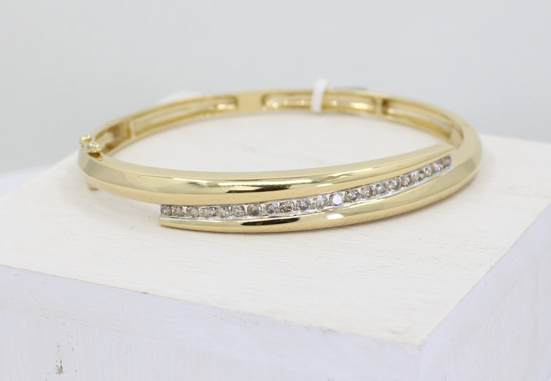 Gold Diamond Bangle