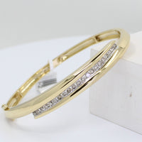 Gold Diamond Bangle