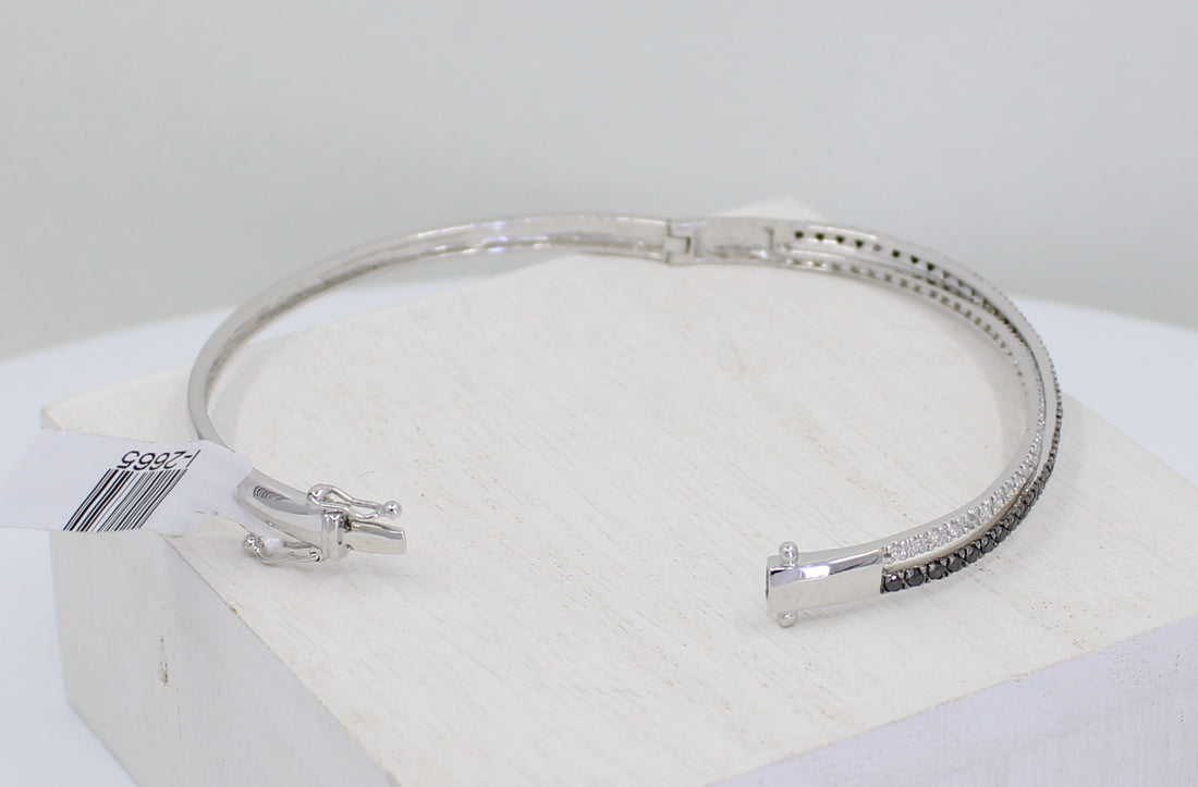 Black & White Diamond Bangle