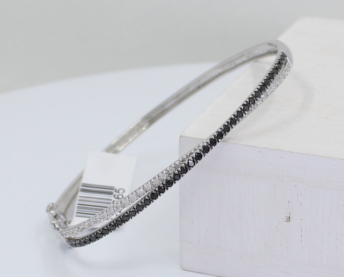 Black & White Diamond Bangle