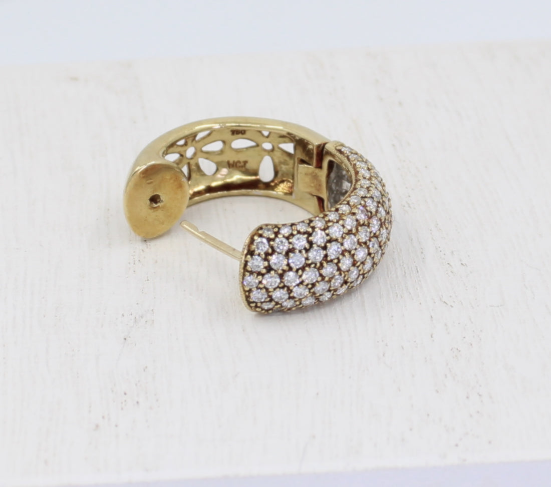 Gold and Diamonds Hoops