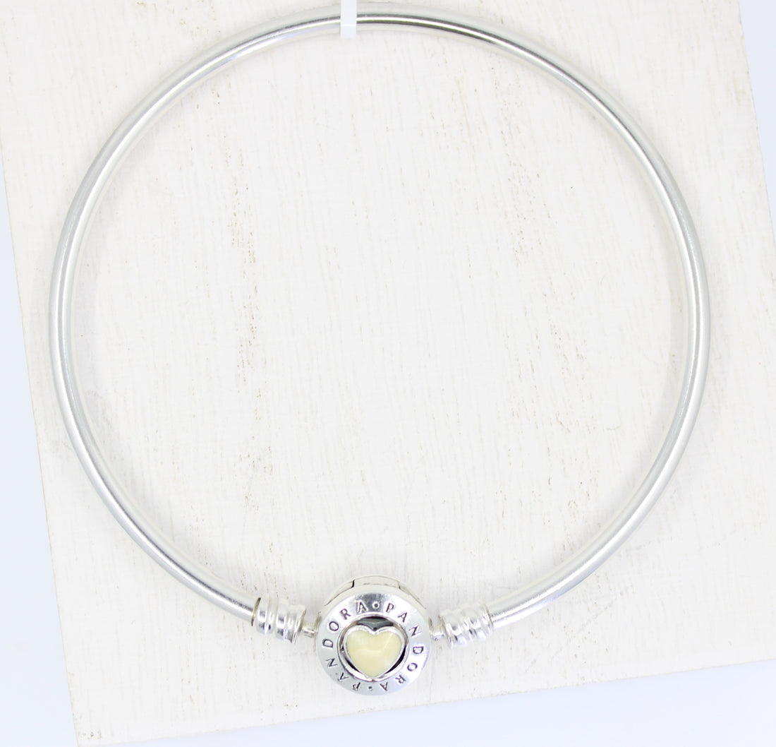 Pandora Enamel Heart Bangle