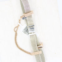 Pandora Mesh & Rose Gold Dangle Charm