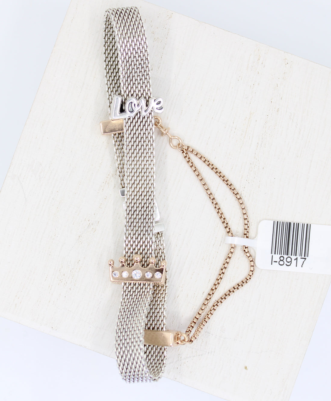 Pandora Mesh & Rose Gold Dangle Charm