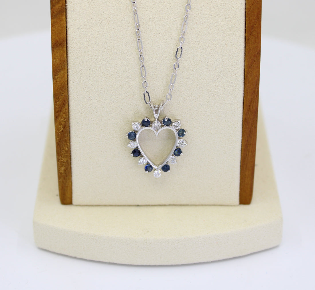 Corazon Diamante y Safiro